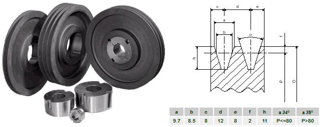 V Pulleys SPZ T/L 3 Groove